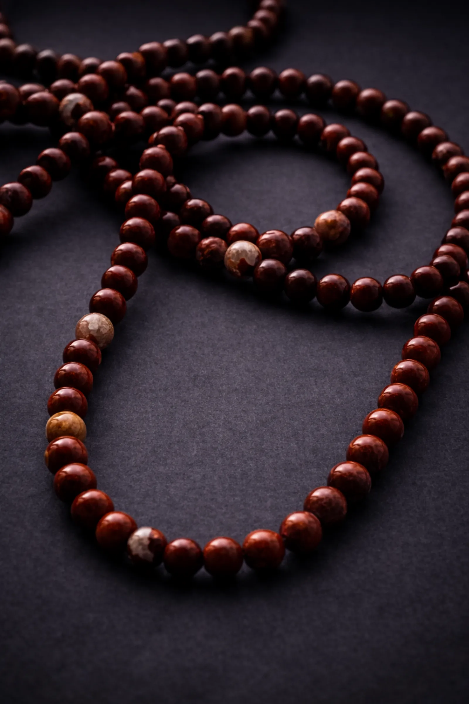 Root Flame – Brecciated Jasper Beaded Necklace Bracelet - Image 4