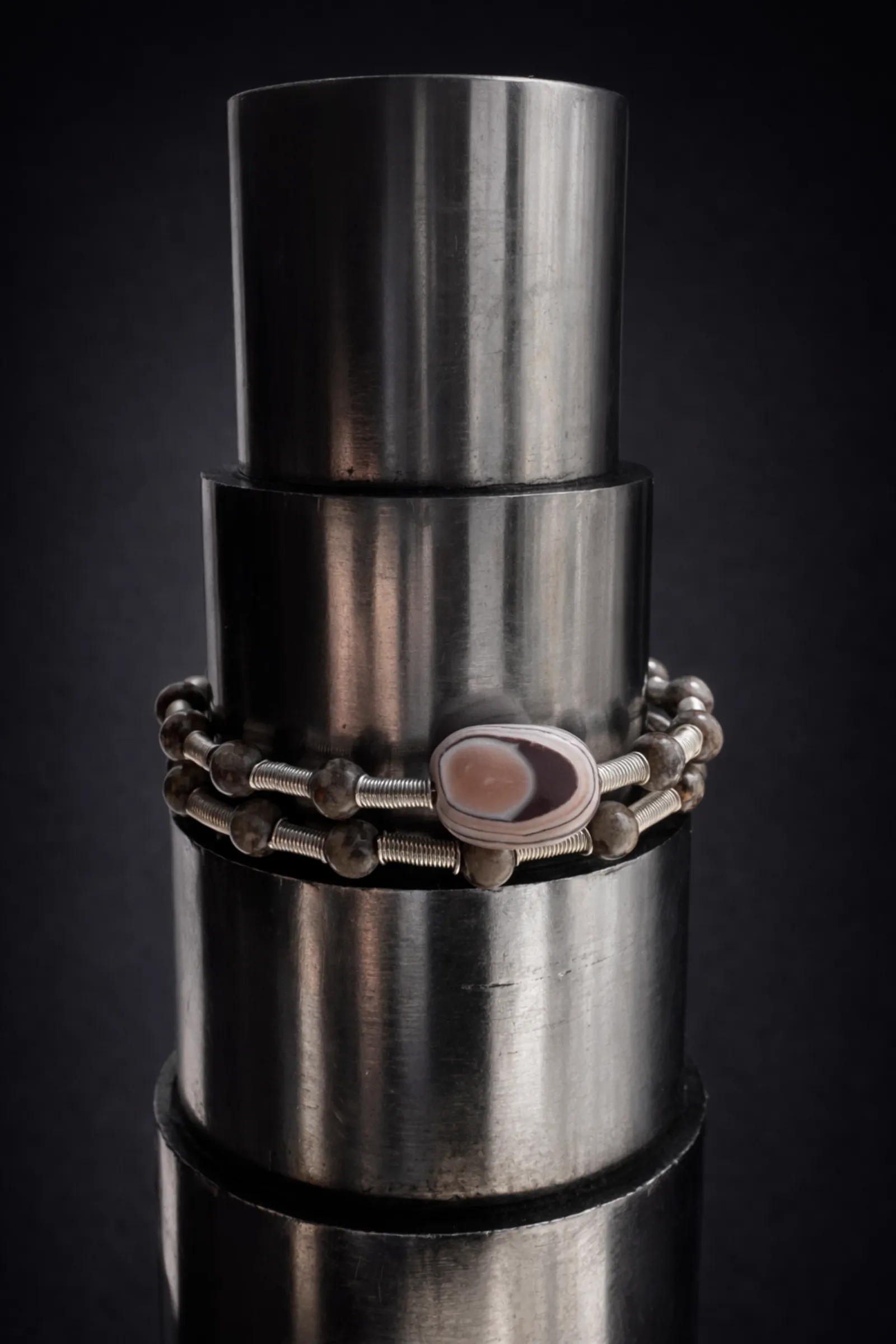 Earth Layers Wrap Bracelet – Agate & Maifanite - Image 4